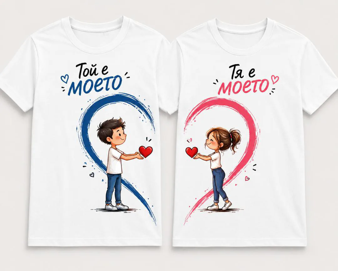 Тениски за двойки ,,той/тя е моето ❤️”